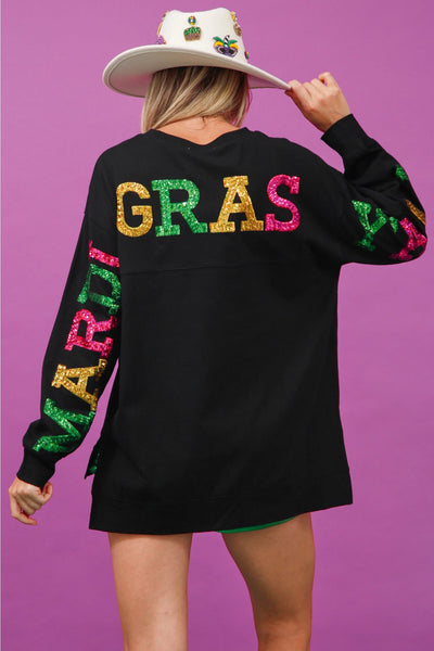 Sequin 'Mardi Gras Yall' Pullover - Millie Maes