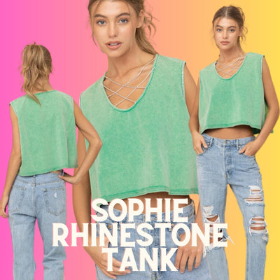 Sophie Rhinestone Tank - Millie Maes